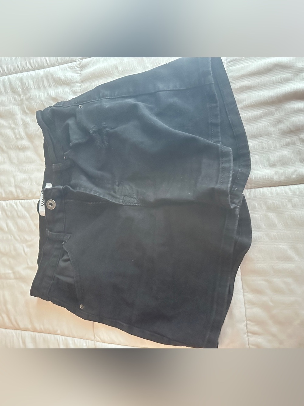 Black Denim Shorts - Classic High-Rise